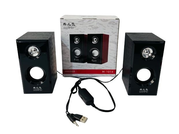 &u+ PARLANTE PC MADERA M-1014